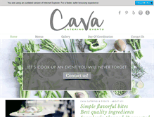 Tablet Screenshot of cavacatering.com